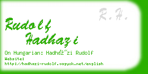 rudolf hadhazi business card